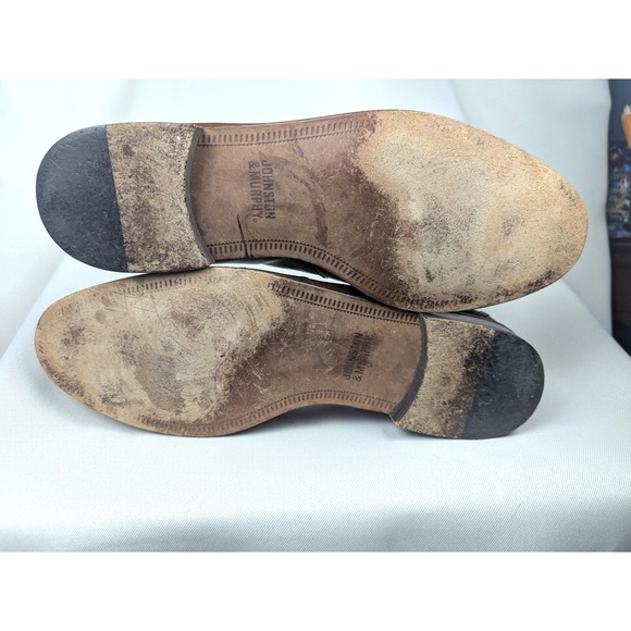 11.5 N Vintage Johnston & Murphy Men\'s Kiltie Tassel Loafers Brown Leather main image 8